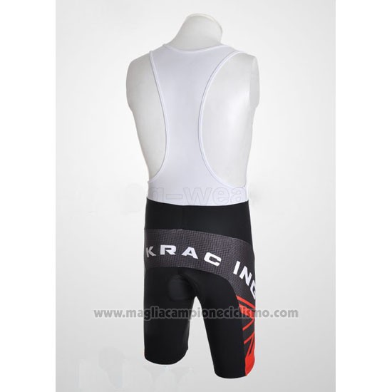 2010 Abbigliamento Ciclismo Rock Racing Nero e Rosso Manica Corta e Salopette